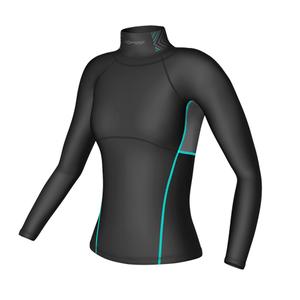 30190-bl-gr-long-sleeve-jersey-with-high-neck-shock-doctor-ultra-comp-black-grey