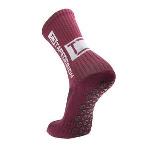 c014-classic-mid-length-football-socks-tape-design-bordeaux-one-size