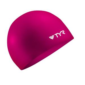 lcs693-swimming-cap-tyr-silicon-no-wrinkle-pink-one-size