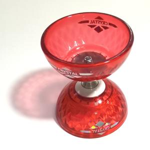 jadiabsrr-crystal-diabolo-with-ball-bearing-and-aluminium-sticks-acrobat-red-10-5x12-cm