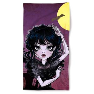 8435631339939-microfiber-beach-towel-aurora-gothic-girl-purple-black-70x140-cm
