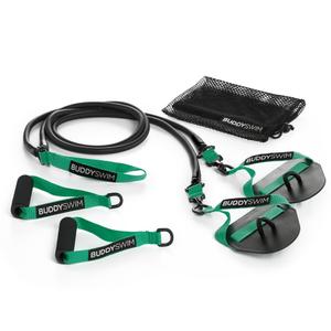 250885-resistance-band-with-blade-and-interchangeable-handles-ropes-buddyswim-super-stroke-dryland-x-light-green-black-x-light