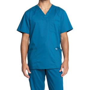 chwwe670-caribbeanblue-v-neck-t-shirt-cherokee-caribbean-blue