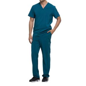 dke645-caribbeanblue-v-neck-t-shirt-dickies-medical-caribbean-blue-bleu