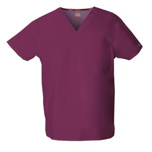 dke83706-wine-v-neck-t-shirt-dickies-medical-wine