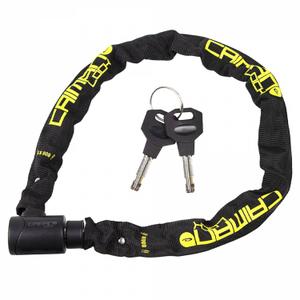 c80-e7511-chain-padlock-with-nylon-sheath-and-pick-proof-lock-eltin-black-yellow-6x900-mm