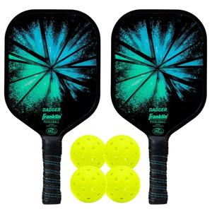 52755-pickleball-racket-and-balls-for-2-players-franklin-dagger-black-blue-yellow-one-size