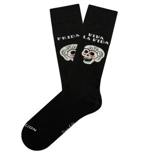 jl0657-black-football-socks-jimmy-lion-frida-viva-la-vida-black