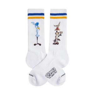 jl0750-white-football-socks-jimmy-lion-road-runner-vs-coyote-white