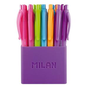041064-box-of-24-ballpoint-pens-milan-touch-colours-multicolour-one-size