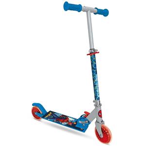 663064-2-wheel-aluminium-folding-scooter-for-kids-mondo-spiderman-blue-multicolored-20x66x20-cm