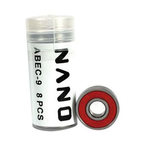 nbz9-8-bearing-kit-nano-abec9-silver-red-one-size