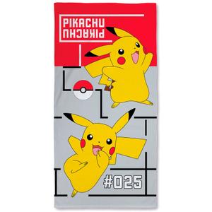 5904209601561-cotton-beach-towel-nintendo-pokemon-pikachu-gray-red-140x70-cm