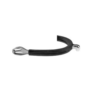 sr00048-rubber-round-tipped-spurs-for-horses-pro-light-black-silver