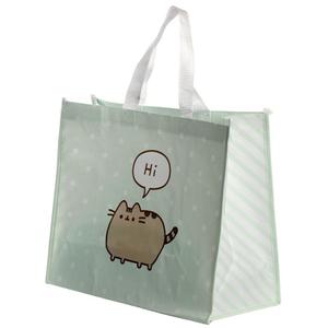 rpbag07-plastic-shopping-bag-cat-puckator-rpet-pusheen-blue-33x39-5x18-5-cm