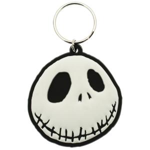 kh393-rubber-key-ring-rock-a-gogo-mister-jack-jack-face-white-black-5-5x6-cm