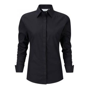 ru960f-black-women-s-long-sleeve-shirt-russell-ultimate-stretch-black