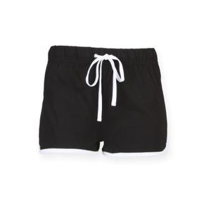 sk069-black-white-women-s-shorts-skinni-fit-retro-black-white
