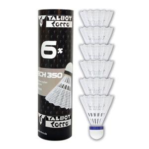 479102-badminton-shuttlecock-talbot-torro-tech-350-korb-x6-white-blue-medium-one-size